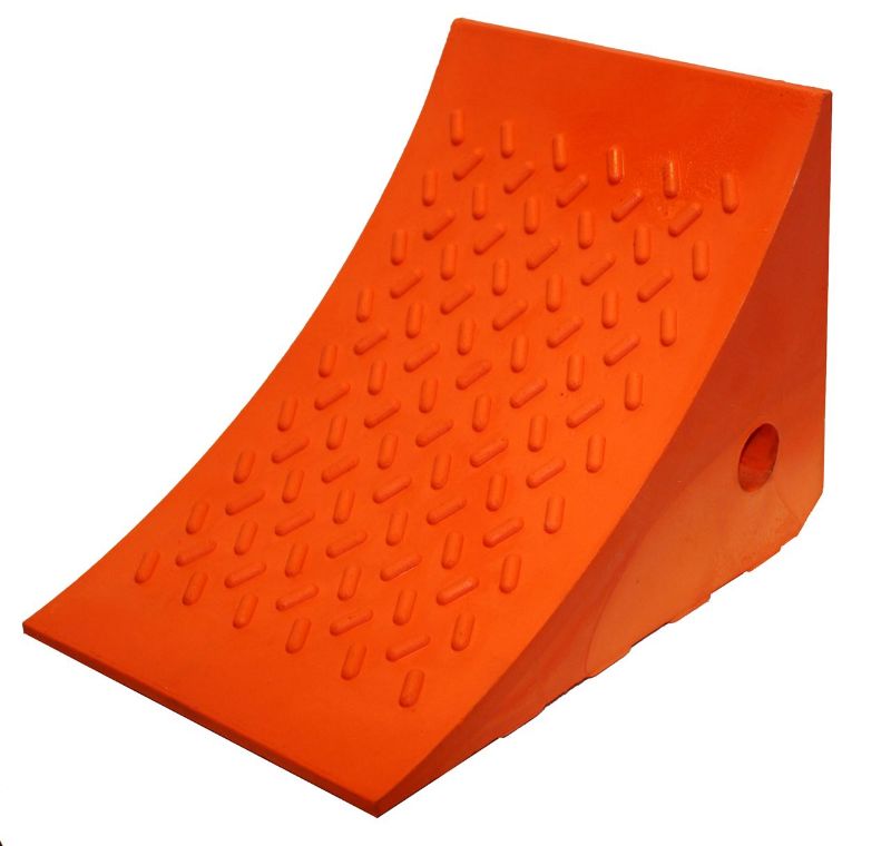 Orange Urethane Wheel Chocks | Industrial Rubber Anti-Fatigue Mats ...