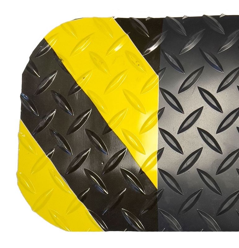 Consolidated Plastics Heavy Duty Diamond Plate Anti-Fatigue Mat - Thick  Sponge Base - Standing Support for Leg & Back Pain